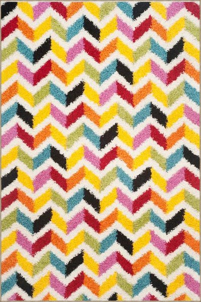 Rugs Modern Halı سجادة مزخرفة ذات ألوان مختلطة وخطوط هندسية مزخرفة قابلة للغس...
