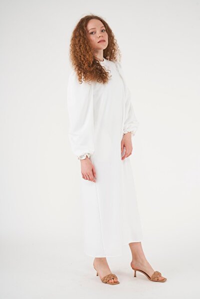 Mevra Φόρεμα με μπαλόνι εκρού