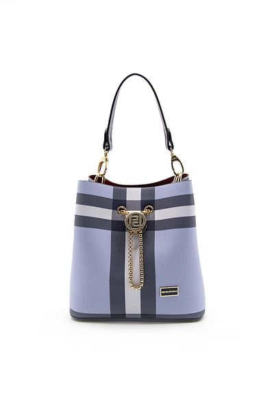 Silver Polo Geantă Crossbody pentru femei model SP967 - Albastru și bleumarin
