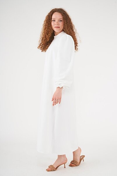 Mevra Φόρεμα με μπαλόνι εκρού