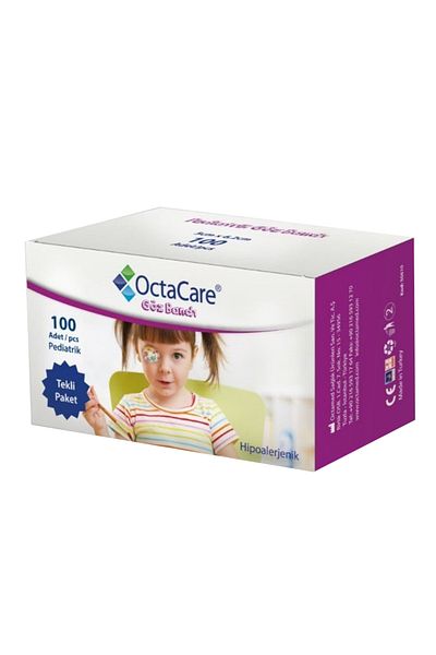 Octacare Patterned Girl's Eye Pad - Hypoallergenic Sterile, 5cm x 6,2cm - 100 Pieces