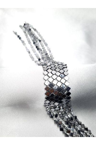 Yüksel Boncuk 6 mm Clover Hematite - Van Cleef Ασημένια Σειρά Φυσικής Πέτρας