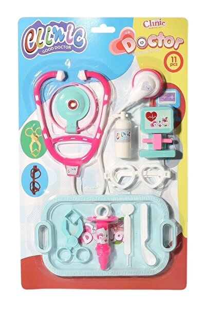 Oyuncakfabrikasi Kartela Doktor Seti 11 Parça Mavi
