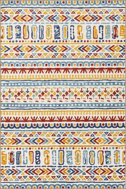 Rugs Modern Halı مثلث أحمر كريمي خطوط هندسية منقوشة ديكور قابل للغسل سجادة mi...