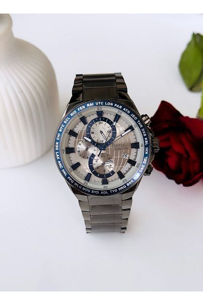 Ferrucci FErrUCCi̇ Smoked men's Wristwatch - Inner Functions Work