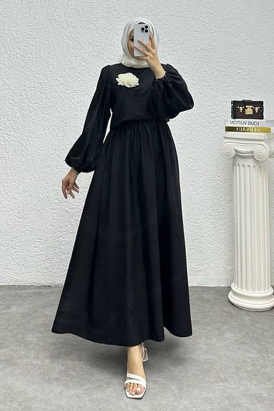 Neşeli Butik Γυναικείο κοστούμι Hijab με λεπτομέρεια λουλουδιών - NMS004