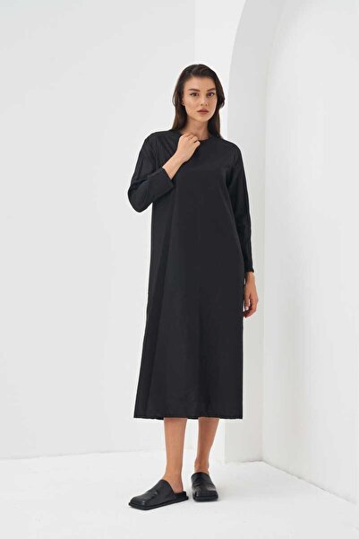 Mevra Μαύρο μακρυμάνικο με βαμβακερή επένδυση