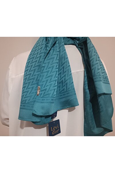 Levidor Blue Jacquard Shawl