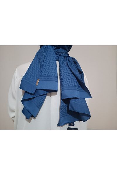 Levidor Şal jacquard albastru