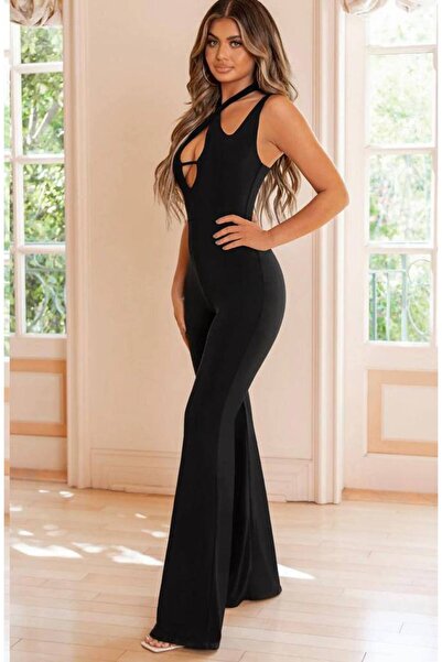 LAST POİNT PARTS Women's Low-Cut Jumpsuit