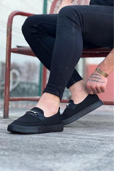 BPM Wagoon WG060 - Tricotaj pentru bărbați, cărbune, pantofi casual balerină