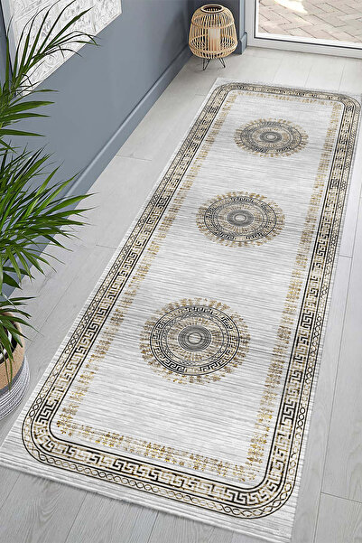 Thalia Home Kaymaz Tabanlı Yıkanabilir Baskılı Yolluk Halı