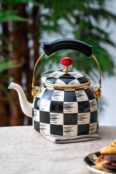 morponi إبريق شاي نبات المينا متقلب 2250 مل