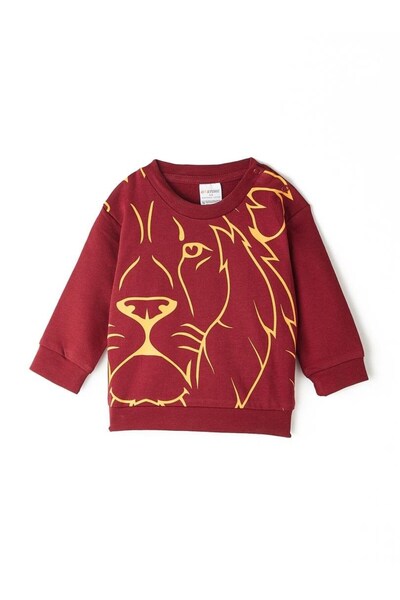 Galatasaray Orijinal Aslan Baskılı Kırmızı Sweat Hediyelik Ahşap Kutulu