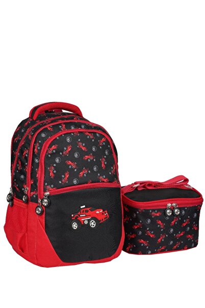 ELATAE Ортопедичен раница за начално училище с няколко отделения, черна