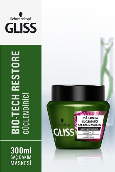 Gliss Bio-tech Strengthening Hair Care Mask 300 ml 3-pack