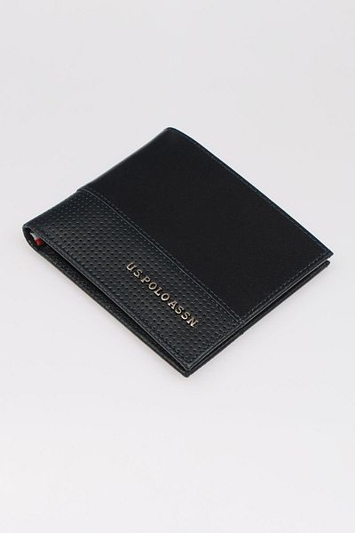 U.S. Polo Assn. Δερμάτινο Ανδρικό Πορτοφόλι Navy Blue