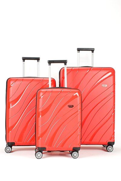 ÇÇS 5223 Poliplan Kabin, Orta ve Büyük Boy 3'lü Valiz Seti