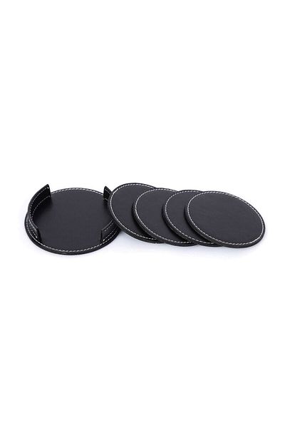 SEDEF SİLVER Faux Leather Coaster Tea Coffee Drink Coaster Desktop Office Table Accessory Cup Holder Coaster