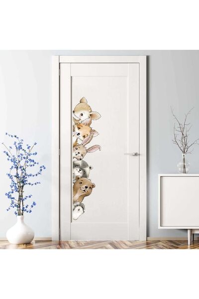 Kt Grup Sevimli Hayvanlar Kapı Kenarı Çocuk Ve Bebek Odası Sticker Setleri