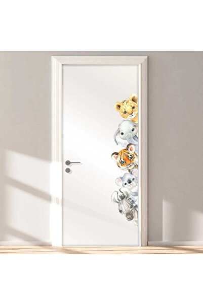 Kt Grup Sevimli Hayvanlar Kapı Kenarı Çocuk Ve Bebek Odası Sticker Setleri
