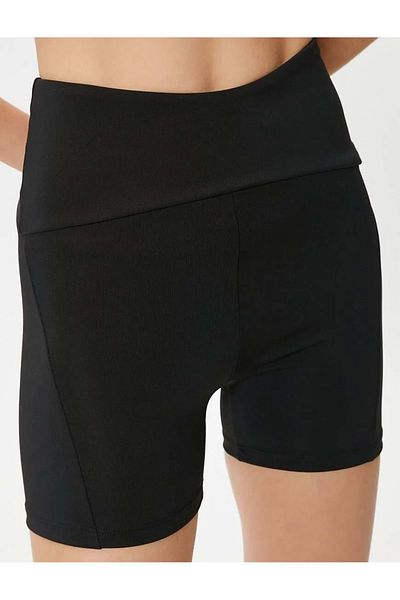 Koton Sportliche Biker-Leggings Extra Mini Slim Fit 4SAK40049NK SCHWARZ