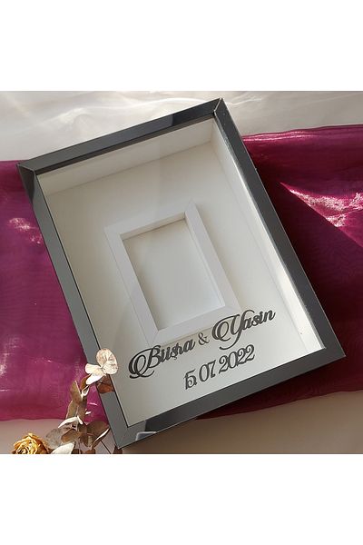 Verda Çerçeve 30x40 Cm Smoked Plexi Covered Photo Area Model Design Rose Box Memory Frame!Mirror Frame!
