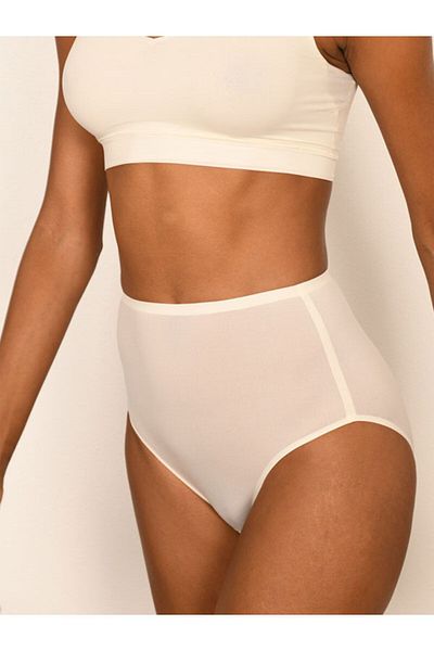 BICCA Casey Series High Waist Comfort Model Comfortable Brief Panties Ecru