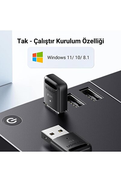 Ugreen Mini Usb Dongle Bluetooth 5.3 Adaptör Siyah