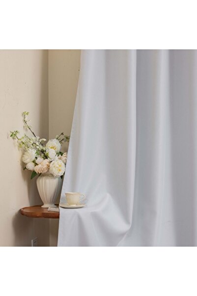 yağmur zebra BEYAZ SATEN GÜNEŞLİK PERDE