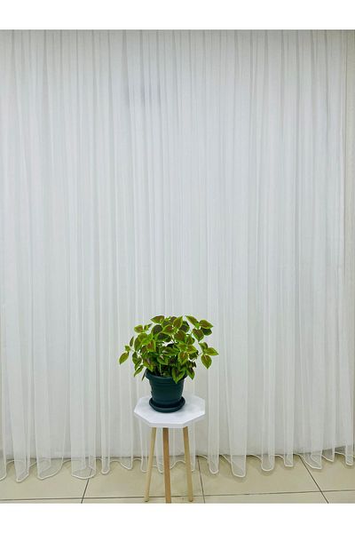 yağmur zebra GREK MODERN TULE CURTAIN, MINIMALIST DESIGN, SKIRT LEADED, 1/2,5 PILED (NORMAL MEDIUM BATTERY)