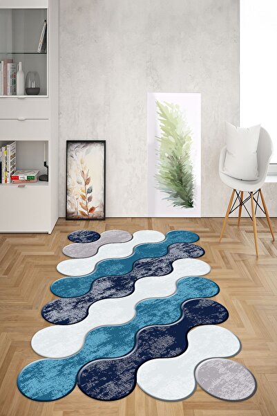 Napoli Home Dijital Baskılı Kaymaz Taban Yıkanabilir Lazer Kesim Yolluk Mutfa...