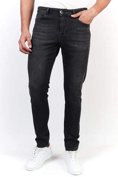 HLT JEANS Anthrazit Slim Fit Lycra Flexible Denim Jeans für Herren Jeans Hlt He001934k