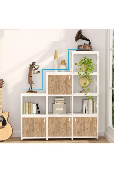 Zizuva Tasarım Dekoratif Kapaklı Kitaplık