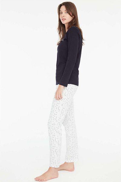 Mod Collection - Γυναικείο Σετ Πιτζάμες Navy Blue Placket