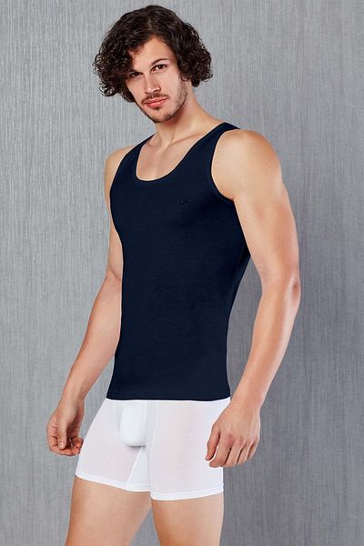 Doreanse Men's Very Thin and Elegant Cotton Fabric Large Size Strappy Undershirt-2030p