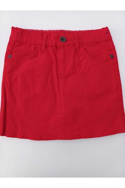 Yoran Büfe Hediyelik Red Denim Skirt