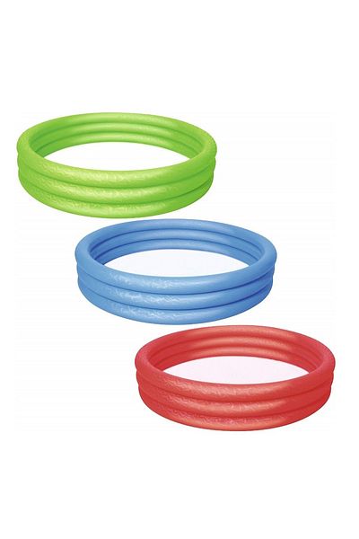 BESTWAY Colorful Inflatable Children's Pool with 3 Rings 102x25 Cm 51024