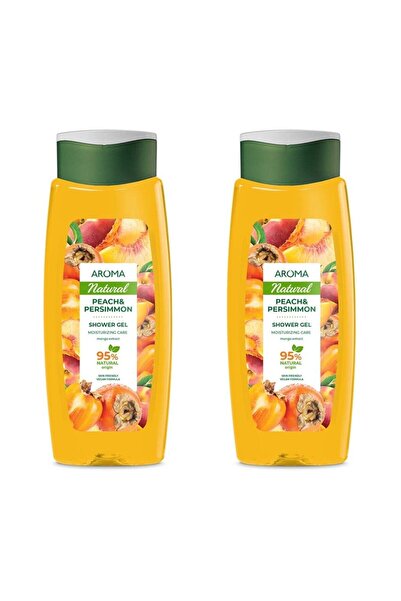 AROMA NATURAL PEACH & PERSIMMON % 95 BİTKİSEL DUŞ JELİ 2 x 400 ml