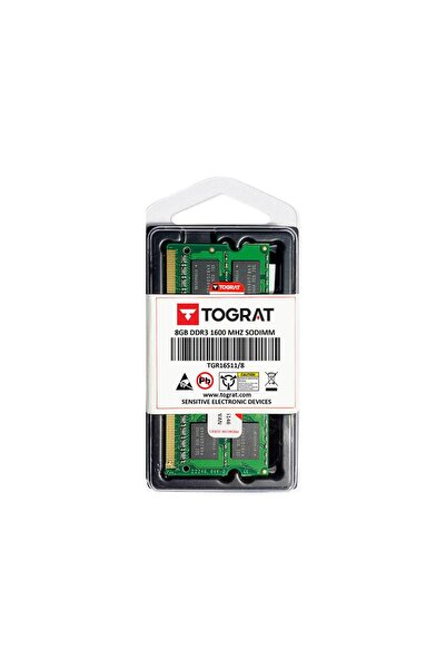 Tograt 8GB DDR3 1600 MHz Notebook Ram Bellek - TGR16S11/8 - 1.5v