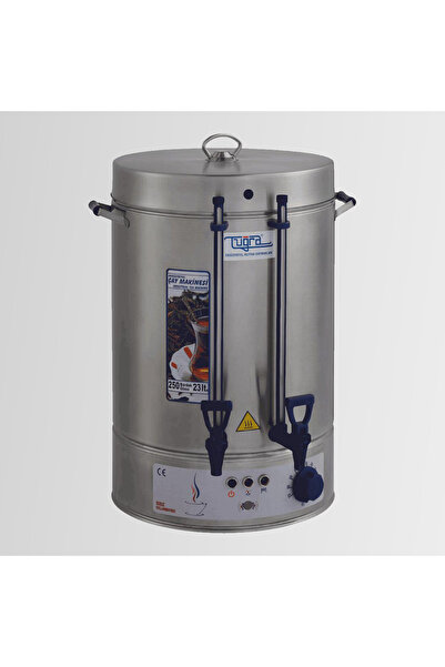 Tuğra Elektrikli Semaver 250 Bardak 23 Litre Çay Makinesi Otomatı Çaycı Krom