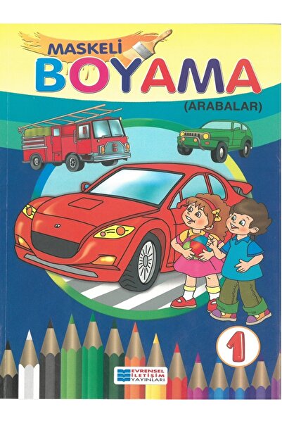 Evrensel İletişim Yayınları Çocuklar İçin Maskeli Boyama ( Arabalar )