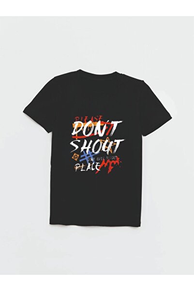 Cevval Футболка для хлопчика - DON'T SHOUT з принтом