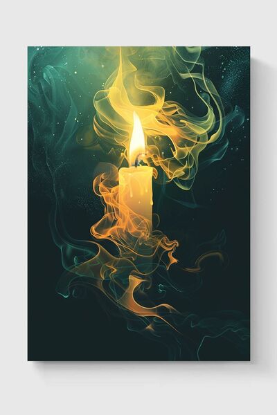 Luna Marissa Καλλιτεχνική αφίσα με κερί χωρίς πλαίσιο τοίχου