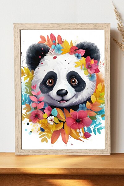 Luna Marissa Αφίσα Panda - Αφίσα τοίχου από γυαλιστερό χαρτί χωρίς πλαίσιο