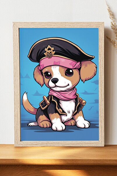 Luna Marissa Αφίσα Pirate Dog - Αφίσα τοίχου από γυαλιστερό χαρτί χωρίς πλαίσιο