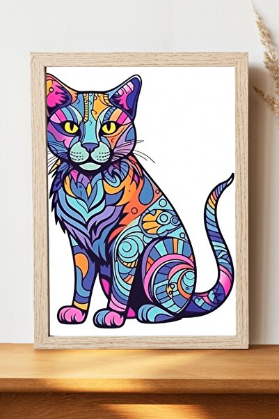 Luna Marissa Αφίσα γάτας - Αφίσα τοίχου από γυαλιστερό χαρτί χωρίς πλαίσιο