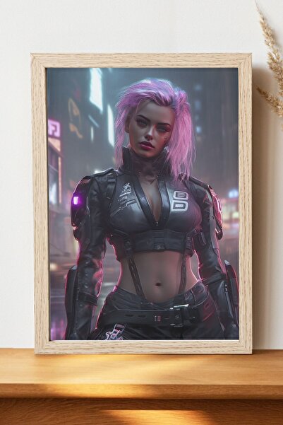 Luna Marissa Αφίσα Cyberpunk - Αφίσα τοίχου από γυαλιστερό χαρτί χωρίς πλαίσιο