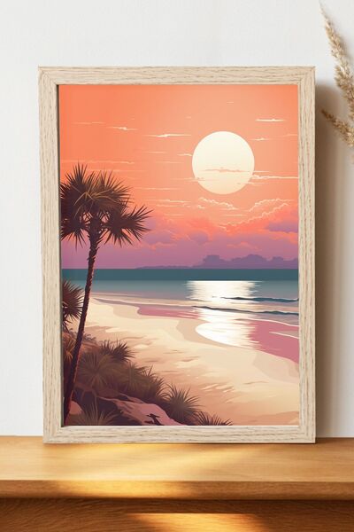 Luna Marissa Αφίσα Miami Beach - Αφίσα τοίχου από γυαλιστερό χαρτί χωρίς πλαίσιο