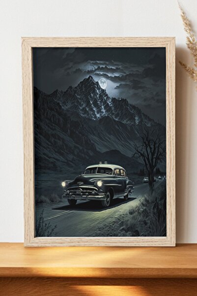 Luna Marissa Αφίσα Νυχτερινής Τοπίας Αυτοκινήτου - Αφίσα ψηφιακής τέχνης από ...